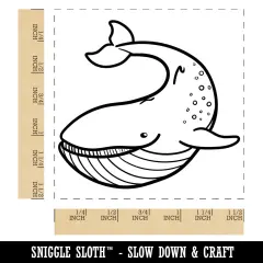 Gentle Blue Whale Self-Inking Rubber Stamp Ink Stamper