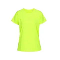 RADYAN&reg; Short Sleeve Safety Crewneck T Shirt with High Visibility for Work Comfort Fit Safety green