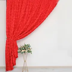 8x8 Satin Rosette Wedding Backdrop Red