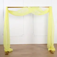 18 feet Sheer Organza CURTAIN Panel BACKDROP Drape Yellow