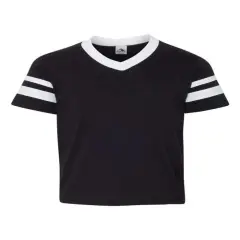 Augusta Sportswear&reg; - Youth V-Neck Jersey T-shirt Black - white