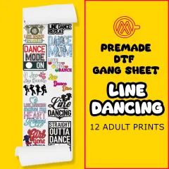 Line Dancing Direct-to-Film DTF Transfer Gang Sheets - 22x60