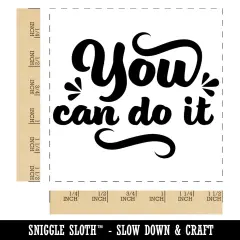 You Can Do It Motivational Self-Inking Rubber Stamp Ink Stamper Blue