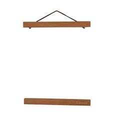 8" Magnetic Poster Frame, Wooden Photo Frame, Picture Artwork Canvas Hanger, for Home Decoration Wall, Upgraded Version Magnetic Teak Wood (Size:21cm/8.27inch)