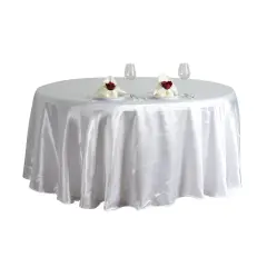 120-Inch ROUND SATIN TABLECLOTH