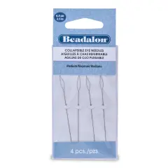 Beadalon Collapsible Eye Needles 2.5" 4/Pkg-Medium