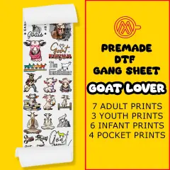 Goat Lovers Direct-to-Film Transfer Gang Sheets - 22x60