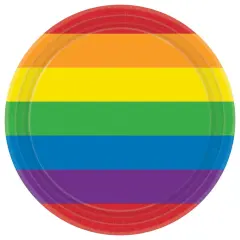 Rainbow Round Dessert Plates