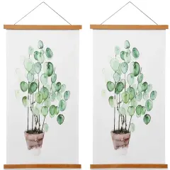 Magnetic Poster Frame Hanger, Natural Teak, 10x13 10x14 10x15 Poster Hanger for Photos, Pictures, Prints, Maps, Scrolls and Canvas Artwork