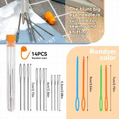 9 Pieces Crochet Hooks, 2mm-6mm Multicolor Extended Crochet, Ergonomic Handle Crochet Hooks Set for Beginners Adults with Stitch Markers and Knitting Needles