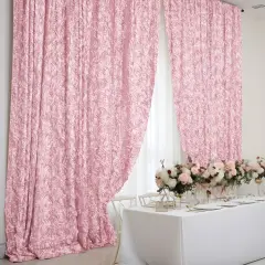8x8 Satin Rosette Wedding Backdrop Blush