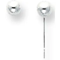 Sterling Silver Ball Stud Earrings (2.00Mm To 7.00Mm)