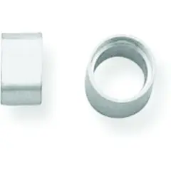 14K White Gold Round Stone Seat Tube Bezel Setting (1.70 To 8.80Mm)