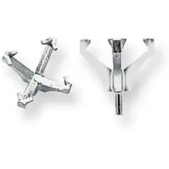 14K WG 4 Prong Princess Peg Center V-End Setting 5.5mm