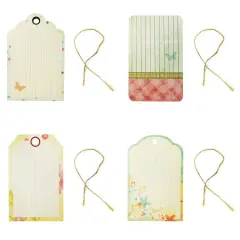 Wrapables Printing Tag, Set of 24 Flowers