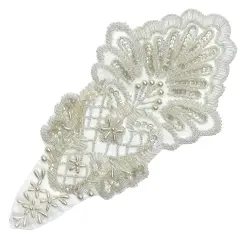 Vintage Bridal Flower Teardrop Lace Applique/Patch