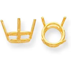14K Gold 4 Prong Round Basket Setting 14mm