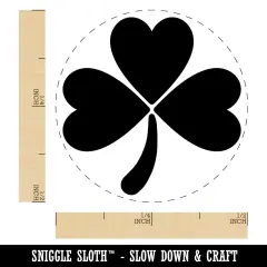 Three Leaf Clover Shamrock Self-Inking Rubber Stamp for Stamping Crafting Planners UV