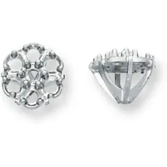 14K White Gold Round Low Cluster Setting 1mm (x7)