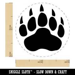 Grizzly Bear Claw Paw Self-Inking Rubber Stamp for Stamping Crafting Planners Dry Pad (No Ink)