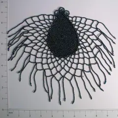 Spiderweb Beaded Applique Black AB