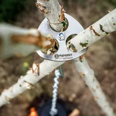 Petromax Camping Tripod Lashing Set with Hooks and Chain, Steel for Outdoor Dutch Oven Cooking or to Build Shelter
