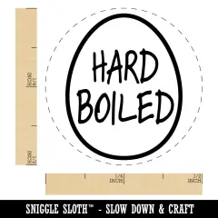Hard Boiled Text in Egg Self-Inking Rubber Stamp for Stamping Crafting Planners Green