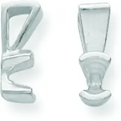 14K White Gold 1ct Round Bezel Pendant Setting