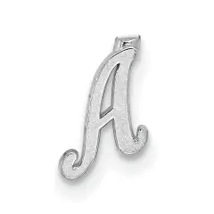 14K White Gold Letter A