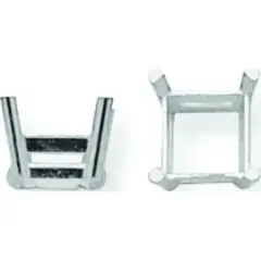 14K White Gold 4 Prong Princess Setting 5mm