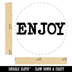 Enjoy Fun Text Self-Inking Rubber Stamp for Stamping Crafting Planners Orange