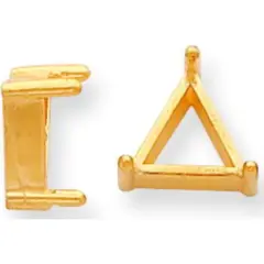 14K Gold 3 Prong Triangle Setting 3mm