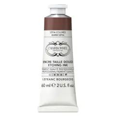 Charbonnel Etching Ink - Colored Sepia, 60 ml