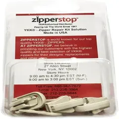 YKK Zipper Repair Kit Solution, 5 Molded Reversible Fancy Pulls Vislon Slider (Made in USA) - 3 Pulls Per Pack (Beige-572)