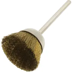 Brass Wire Cup Brush for Cleaning Rust Removal Dia: 1" CMB100 