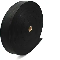 ZipperStop Wholesale - 100% Cotton Twill Tape Ribbon 100 YDS/ROLL Made in The USA (1", Black)