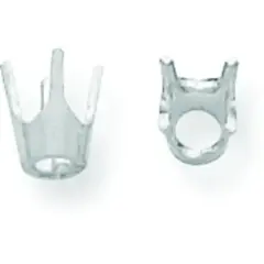 14K White Gold 4 Prong Round Open Back Setting 4.8mm