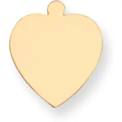 14K Gold Heart Stamping Disc 0.032"