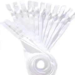 100 YKK White #3 Coil Zippers (7" Inches) For Crafts & Apparel-Made in USA