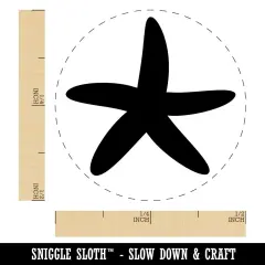 Starfish Solid Tropical Beach Self-Inking Rubber Stamp for Stamping Crafting Planners Sky Blue