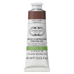 Charbonnel Water Washable Printing Ink - Warm Sepia, 60 ml