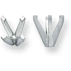 14K White Gold 4 Princess Straight Prong Setting 5.5mm