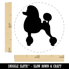 Standard Poodle Dog Solid Self-Inking Rubber Stamp for Stamping Crafting Planners Purple