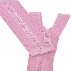 2pcs 30 Inch YKK #5 Vislon Molded Plastic Separating for Medium Weight Jacket Zippers - Made in USA (Holiday Pink - 515)