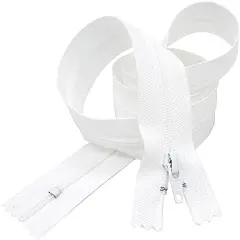 #4.5 White Closed Bottom Slipcover & Upholstery YKK Zipper - Color White - Choose Your Length - Made in The United States (1 Zippers Per Pack) (36" Inches)