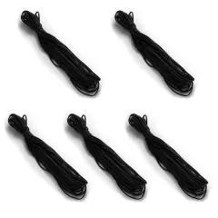 50 Yards of 1/8" Soft Knit Elastic Cord Black