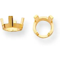 14K Gold 4 Prong Round Low Base Setting 2.5mm