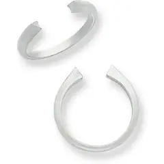 14K White Gold 3/4 Radius Cut Ring Shank