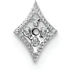 14K White Gold 0.01ct Diamond Shape 2mm Tube Setting