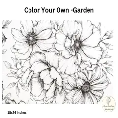 Paint Your Own Decoupage Paper! Garden Design - Medium